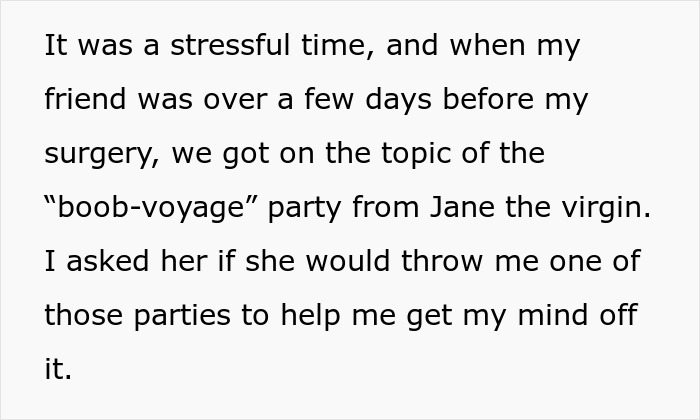BF Demands GF Apologize For Having A 'Boob Voyage' Party BF Demands GF Apologize For Having A 'Boob Voyage' Party