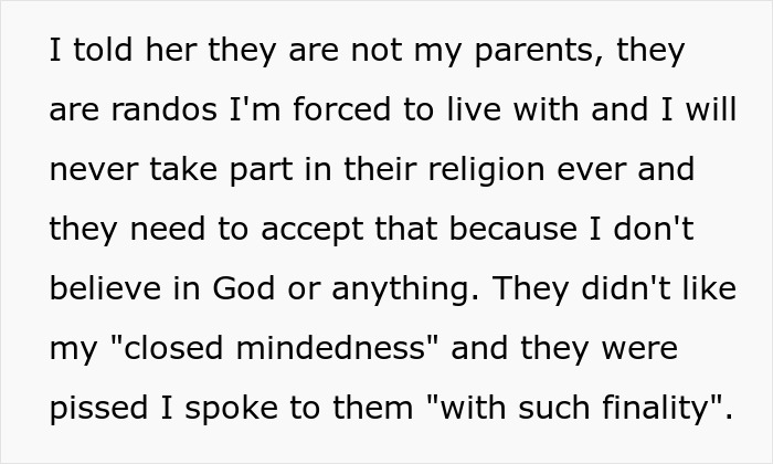 Atheist Teen Forced To Live With Religious Dad Who He Just Met After His Mom Passed Away Atheist Teen Forced To Live With Religious Dad Who He Just Met After His Mom Passed Away
