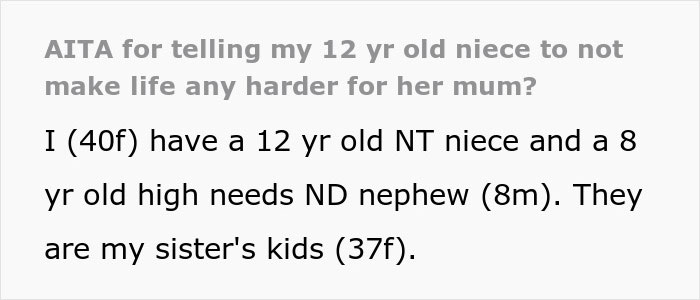 12 Y.O. Gets Mad After Aunt Tells Her To Stop Making Mom’s Life Harder, Internet Is On Her Side 12 Y.O. Gets Mad After Aunt Tells Her To Stop Making Mom’s Life Harder, Internet Is On Her Side