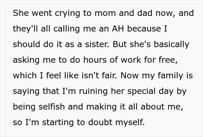 Woman Excludes Sis From Bridal Party Due To Her “Look”, Asks Her To Plan The Wedding, She Refuses Woman Excludes Sis From Bridal Party Due To Her “Look”, Asks Her To Plan The Wedding, She Refuses