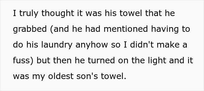 BF Won’t Stop Using Kids’ Towels To Wipe Off Gross Fluids, Furious GF Tells Him They Need A Break BF Won’t Stop Using Kids’ Towels To Wipe Off Gross Fluids, Furious GF Tells Him They Need A Break