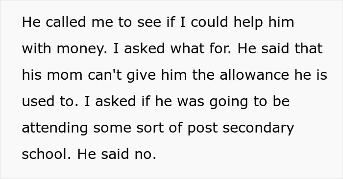 Ex-Wife Threatens Man With Court After He Quits Funding His 18-Year-Old Son’s Laid-Back Lifestyle Ex-Wife Threatens Man With Court After He Quits Funding His 18-Year-Old Son’s Laid-Back Lifestyle
