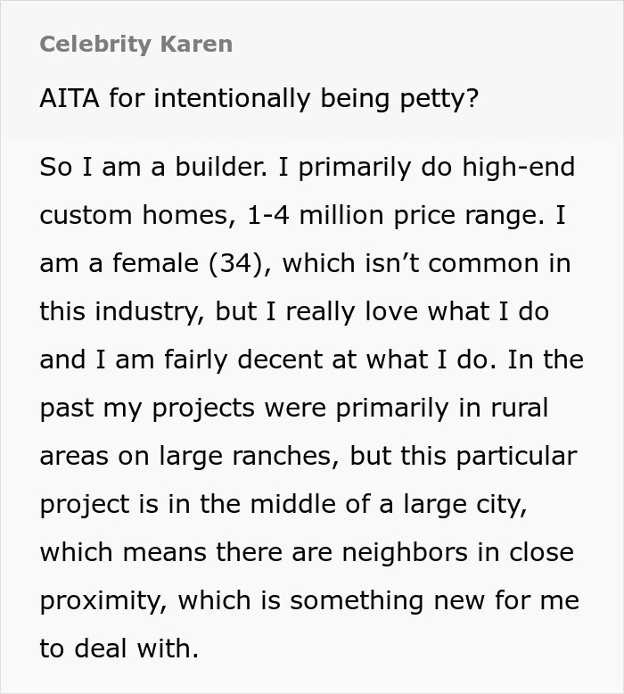 Builder Gets The Perfect Revenge On Entitled Famous "Karen" Builder Gets The Perfect Revenge On Entitled Famous "Karen"