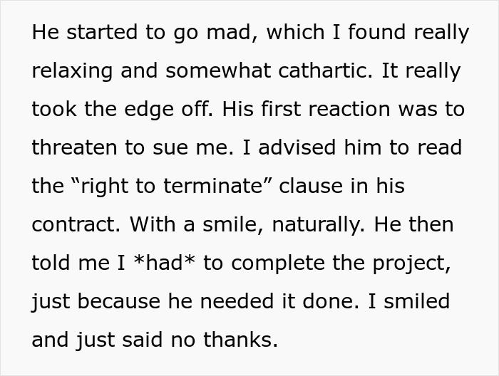“It Was Insane”: Rude Customer Crosses Boundaries, Harasses Contractor, He Terminates Contract “It Was Insane”: Rude Customer Crosses Boundaries, Harasses Contractor, He Terminates Contract