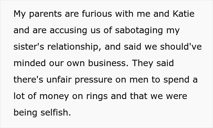 Sister's Fiancé’s $50K Ring Hoax Exposed By Woman And Jeweler Wife, Engagement Called Off Sister's Fiancé’s $50K Ring Hoax Exposed By Woman And Jeweler Wife, Engagement Called Off