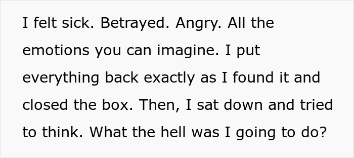 "Dude, She Planned Her Moves": Wife's Infidelity Comes To Light When Her Secret Love Box Is Found "Dude, She Planned Her Moves": Wife's Infidelity Comes To Light When Her Secret Love Box Is Found