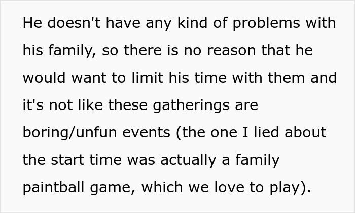 Woman Lies To BF About Event Start Date Because She's Tired Of His Selfish Behavior Woman Lies To BF About Event Start Date Because She's Tired Of His Selfish Behavior
