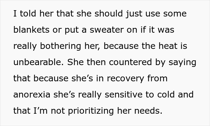 “AITA For Telling My Roommate That Her Anorexia Is Not My Problem?” “AITA For Telling My Roommate That Her Anorexia Is Not My Problem?”
