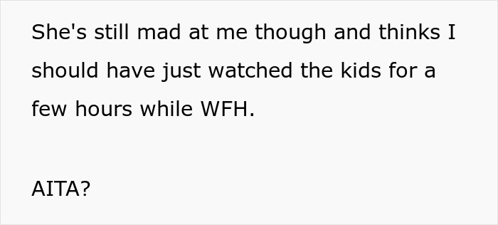 Woman Can’t Understand The Difference Between WFH And A Vacation, Demands Sister Babysit Woman Can’t Understand The Difference Between WFH And A Vacation, Demands Sister Babysit