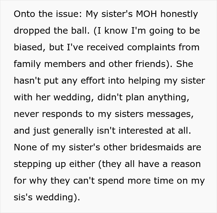 Woman Excludes Sis From Bridal Party Due To Her “Look”, Asks Her To Plan The Wedding, She Refuses Woman Excludes Sis From Bridal Party Due To Her “Look”, Asks Her To Plan The Wedding, She Refuses
