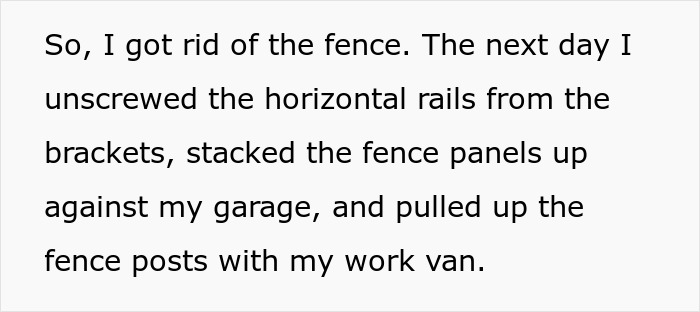 Annoying Woman Threatens To Sue Neighbor Over A Fence, Regrets It When He Tears It Down Annoying Woman Threatens To Sue Neighbor Over A Fence, Regrets It When He Tears It Down