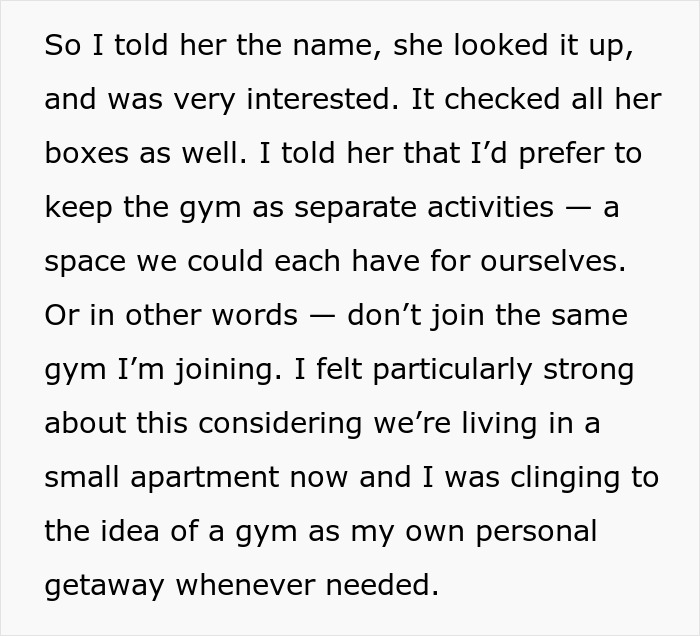 Guy Values His ‘Individual Life’, Asks GF To Join Different Gym, Gets Scolded Online Guy Values His ‘Individual Life’, Asks GF To Join Different Gym, Gets Scolded Online