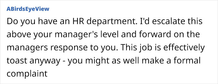 Lady Tells Boss Coworker Isn't Doing Her Job, He Insults Her Instead, Says Snitching Is Disgusting Lady Tells Boss Coworker Isn't Doing Her Job, He Insults Her Instead, Says Snitching Is Disgusting