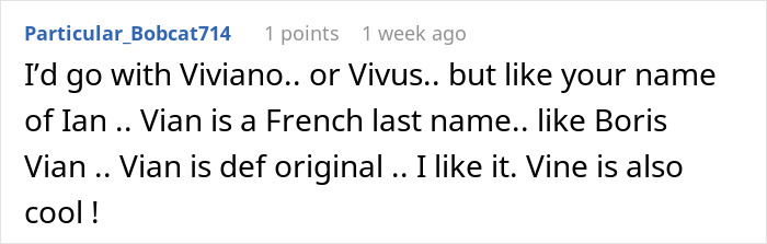Parents Are Determined To Name Son Vivian, People Online Suggest They Rethink Their Choice Parents Are Determined To Name Son Vivian, People Online Suggest They Rethink Their Choice