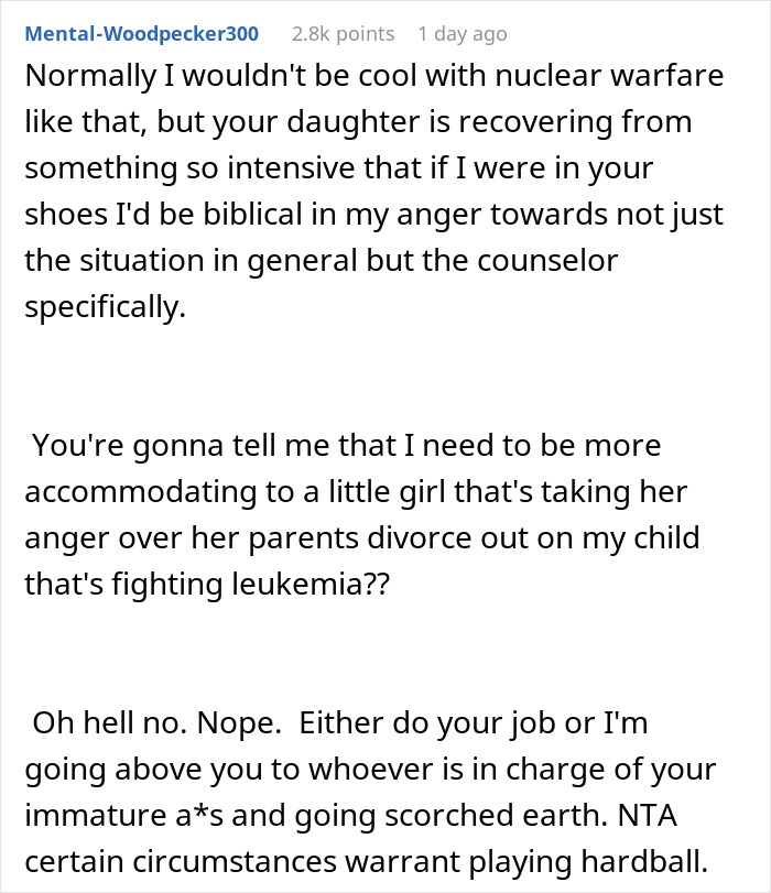Bully Just Won’t Quit, Mom Tells Daughter To Bring Up The Bully’s Parents’ Super Nasty Divorce Bully Just Won’t Quit, Mom Tells Daughter To Bring Up The Bully’s Parents’ Super Nasty Divorce