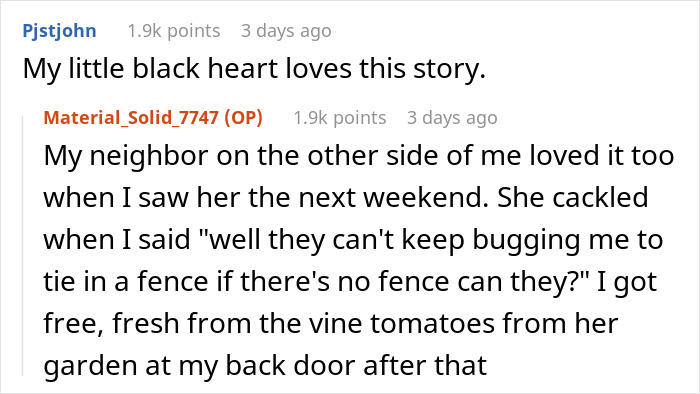 Woman and Her Neighbor Rejoice in Triumph After She Removes Her Fence, Outsmarting Lousy Neighbors Woman and Her Neighbor Rejoice in Triumph After She Removes Her Fence, Outsmarting Lousy Neighbors