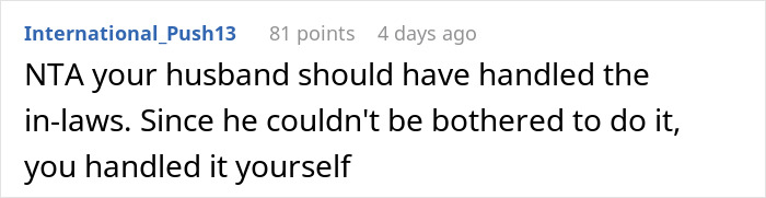 Woman Defends Herself Against In-Laws’ Criticism, Leaves Husband Fuming Woman Defends Herself Against In-Laws’ Criticism, Leaves Husband Fuming
