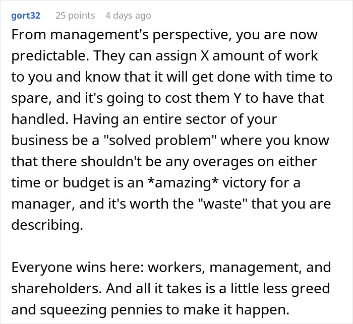 Worker Refuses To Accept Lower Pay For Finishing Work Faster, Tests Corporate Policy Worker Refuses To Accept Lower Pay For Finishing Work Faster, Tests Corporate Policy