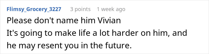 Parents Are Determined To Name Son Vivian, People Online Suggest They Rethink Their Choice Parents Are Determined To Name Son Vivian, People Online Suggest They Rethink Their Choice