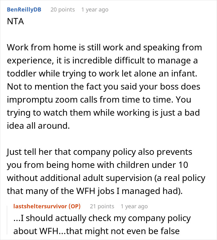 Woman Can’t Understand The Difference Between WFH And A Vacation, Demands Sister Babysit Woman Can’t Understand The Difference Between WFH And A Vacation, Demands Sister Babysit