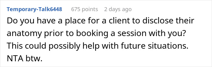 "Am I The Jerk For Refusing To Wax A Trans Woman Because I Didn't Want To Touch Male Genitalia?" "Am I The Jerk For Refusing To Wax A Trans Woman Because I Didn't Want To Touch Male Genitalia?"