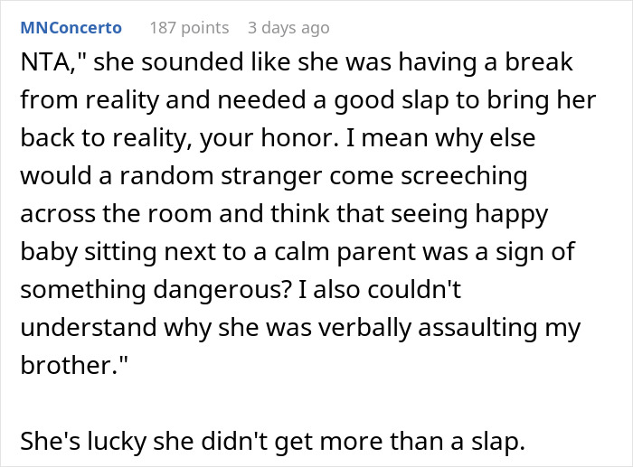 “He Shouldn't Be Touching That Baby”: Mom Loses Patience And Slaps Karen Across The Face “He Shouldn't Be Touching That Baby”: Mom Loses Patience And Slaps Karen Across The Face