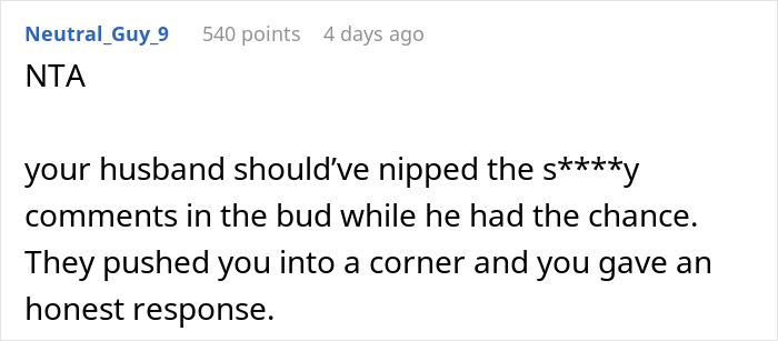 Woman Defends Herself Against In-Laws’ Criticism, Leaves Husband Fuming Woman Defends Herself Against In-Laws’ Criticism, Leaves Husband Fuming