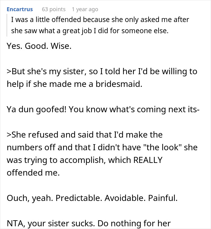 Woman Excludes Sis From Bridal Party Due To Her “Look”, Asks Her To Plan The Wedding, She Refuses Woman Excludes Sis From Bridal Party Due To Her “Look”, Asks Her To Plan The Wedding, She Refuses