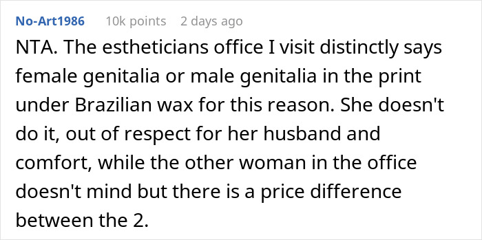 "Am I The Jerk For Refusing To Wax A Trans Woman Because I Didn't Want To Touch Male Genitalia?" "Am I The Jerk For Refusing To Wax A Trans Woman Because I Didn't Want To Touch Male Genitalia?"