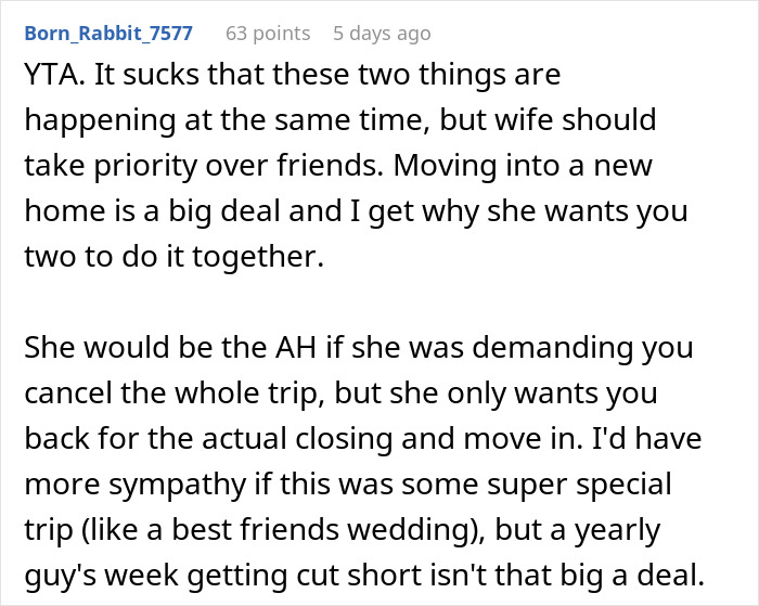 Guy Expects Wife To Handle House Move Alone Because He Booked A Guys' Trip In Advance Guy Expects Wife To Handle House Move Alone Because He Booked A Guys' Trip In Advance