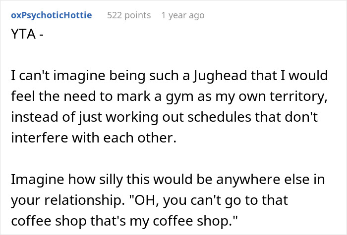 Guy Values His ‘Individual Life’, Asks GF To Join Different Gym, Gets Scolded Online Guy Values His ‘Individual Life’, Asks GF To Join Different Gym, Gets Scolded Online