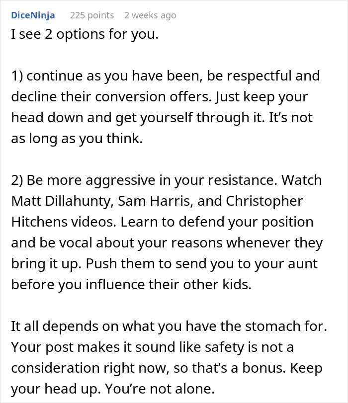 Atheist Teen Forced To Live With Religious Dad Who He Just Met After His Mom Passed Away Atheist Teen Forced To Live With Religious Dad Who He Just Met After His Mom Passed Away