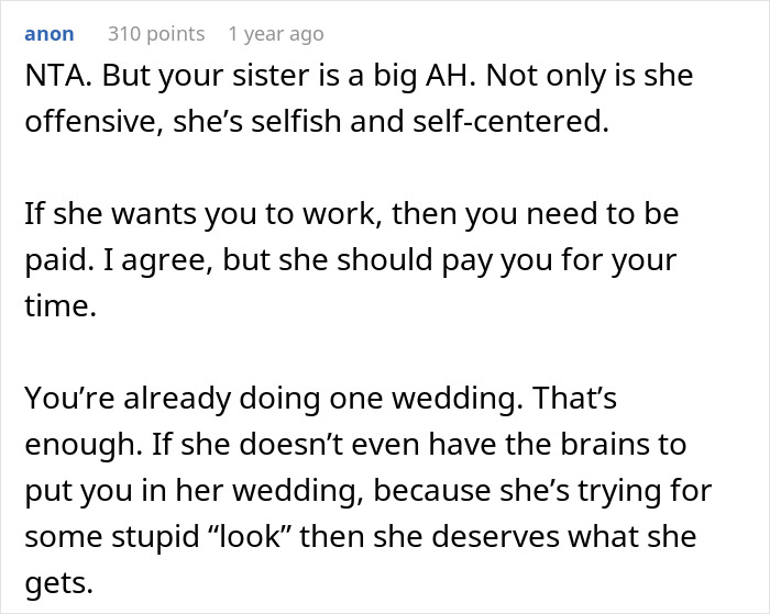Woman Excludes Sis From Bridal Party Due To Her “Look”, Asks Her To Plan The Wedding, She Refuses Woman Excludes Sis From Bridal Party Due To Her “Look”, Asks Her To Plan The Wedding, She Refuses