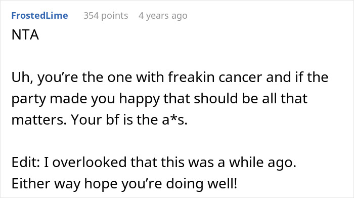 BF Demands GF Apologize For Having A 'Boob Voyage' Party BF Demands GF Apologize For Having A 'Boob Voyage' Party