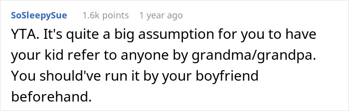 Mom Introduces BF’s Parents To Her Toddler As ‘Grandma And Grandpa,’ It Costs Her Relationship Mom Introduces BF’s Parents To Her Toddler As ‘Grandma And Grandpa,’ It Costs Her Relationship