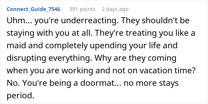 “They Are No Longer Welcome”: Woman Treated Like A Maid In Her Own Home, Puts Her Foot Down “They Are No Longer Welcome”: Woman Treated Like A Maid In Her Own Home, Puts Her Foot Down