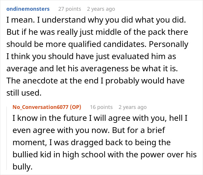 Person Has No Mercy On School Bully 15 Years Later When He Comes For A Job Interview Person Has No Mercy On School Bully 15 Years Later When He Comes For A Job Interview