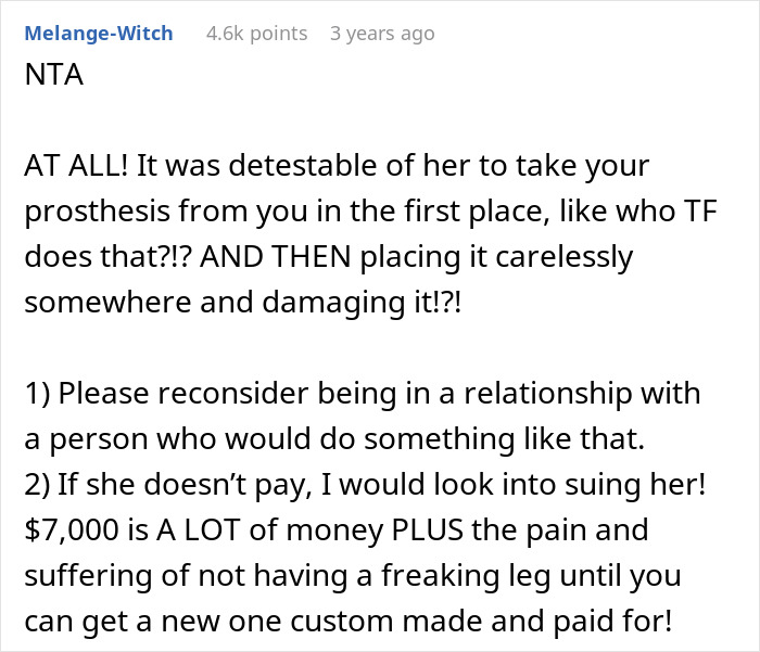 Guys' Trip Prompts Woman To Hide Her BF's $7000 Prosthetic, He Freaks Out When It Gets Ruined Guys' Trip Prompts Woman To Hide Her BF's $7000 Prosthetic, He Freaks Out When It Gets Ruined