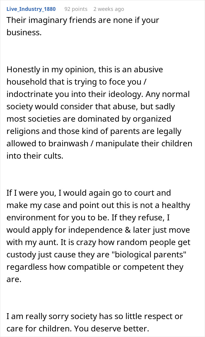 Atheist Teen Forced To Live With Religious Dad Who He Just Met After His Mom Passed Away Atheist Teen Forced To Live With Religious Dad Who He Just Met After His Mom Passed Away