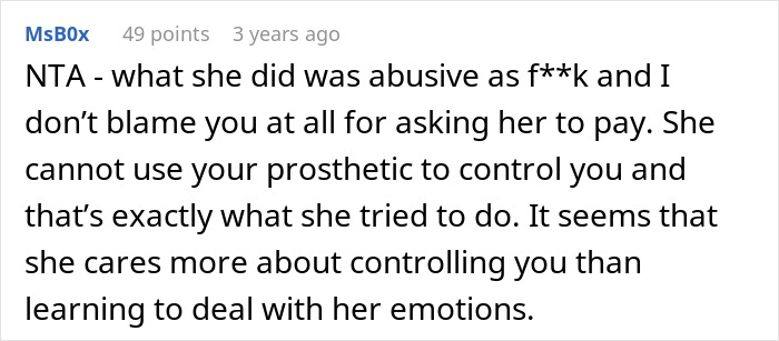 Guys' Trip Prompts Woman To Hide Her BF's $7000 Prosthetic, He Freaks Out When It Gets Ruined Guys' Trip Prompts Woman To Hide Her BF's $7000 Prosthetic, He Freaks Out When It Gets Ruined
