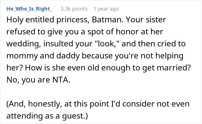 Woman Excludes Sis From Bridal Party Due To Her “Look”, Asks Her To Plan The Wedding, She Refuses Woman Excludes Sis From Bridal Party Due To Her “Look”, Asks Her To Plan The Wedding, She Refuses