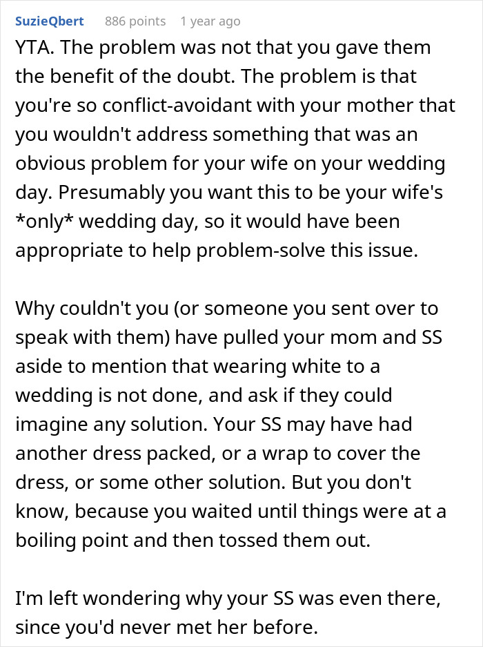 “Saw My Wife’s Face Drop”: Groom’s Stepsister Shows Up To Wedding Wearing White “Saw My Wife’s Face Drop”: Groom’s Stepsister Shows Up To Wedding Wearing White