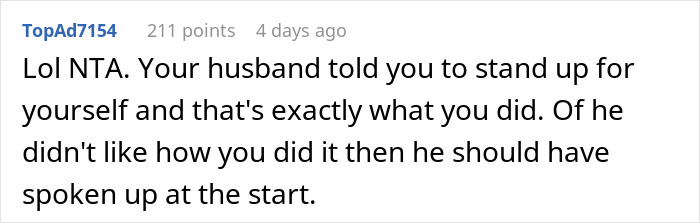 Woman Defends Herself Against In-Laws’ Criticism, Leaves Husband Fuming Woman Defends Herself Against In-Laws’ Criticism, Leaves Husband Fuming