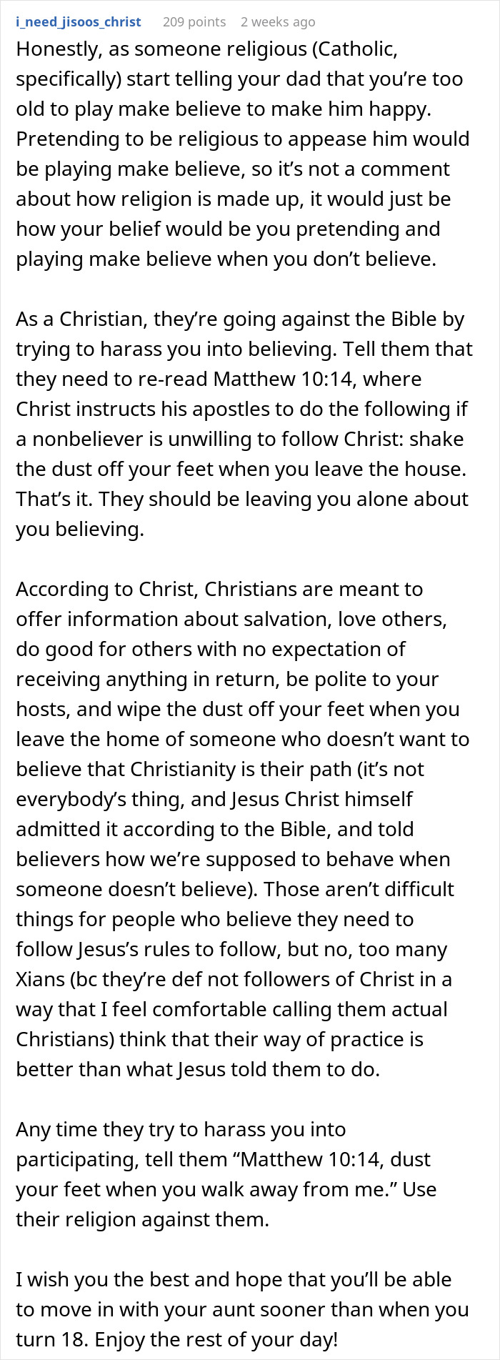 Atheist Teen Forced To Live With Religious Dad Who He Just Met After His Mom Passed Away Atheist Teen Forced To Live With Religious Dad Who He Just Met After His Mom Passed Away