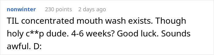 Man’s Fancy Dinner Booked A Year In Advance Goes To Waste After He Fails To Read Mouthwash Label Man’s Fancy Dinner Booked A Year In Advance Goes To Waste After He Fails To Read Mouthwash Label