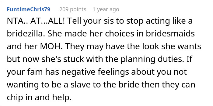 Woman Excludes Sis From Bridal Party Due To Her “Look”, Asks Her To Plan The Wedding, She Refuses Woman Excludes Sis From Bridal Party Due To Her “Look”, Asks Her To Plan The Wedding, She Refuses