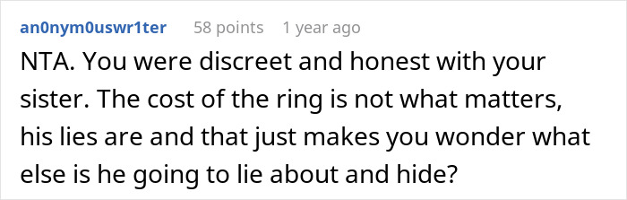 Sister's Fiancé’s $50K Ring Hoax Exposed By Woman And Jeweler Wife, Engagement Called Off Sister's Fiancé’s $50K Ring Hoax Exposed By Woman And Jeweler Wife, Engagement Called Off