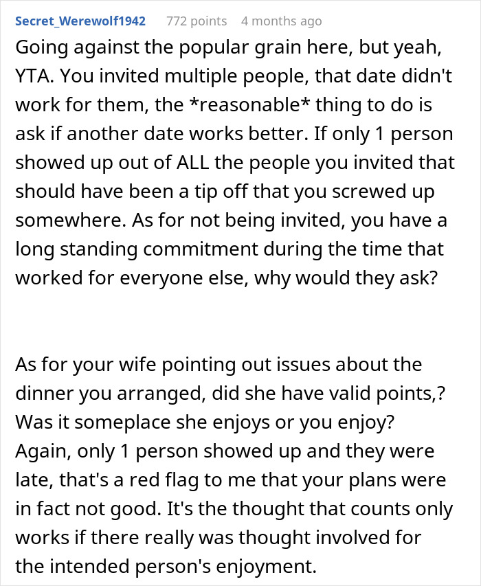 Man Furious After In-Laws Exclude Him From Wife's Secret Birthday Dinner, She Defends Them Man Furious After In-Laws Exclude Him From Wife's Secret Birthday Dinner, She Defends Them
