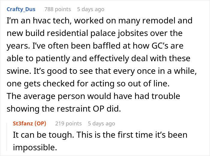“It Was Insane”: Rude Customer Crosses Boundaries, Harasses Contractor, He Terminates Contract “It Was Insane”: Rude Customer Crosses Boundaries, Harasses Contractor, He Terminates Contract