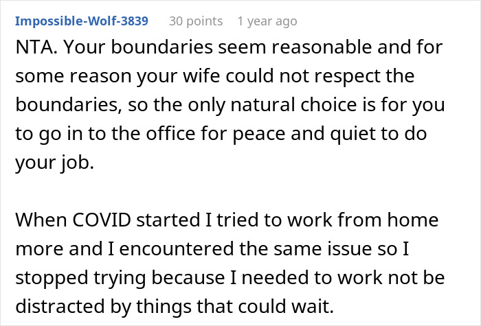Wife Ignores Man’s Home Office Rules, Pushes Him To The Limit, Drama Ensues When He Cancels WFH Wife Ignores Man’s Home Office Rules, Pushes Him To The Limit, Drama Ensues When He Cancels WFH